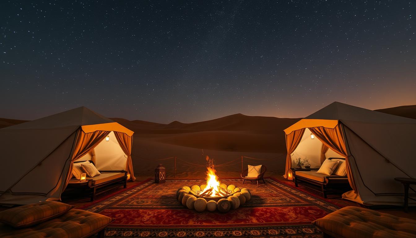 Luxury desert camping Dubai