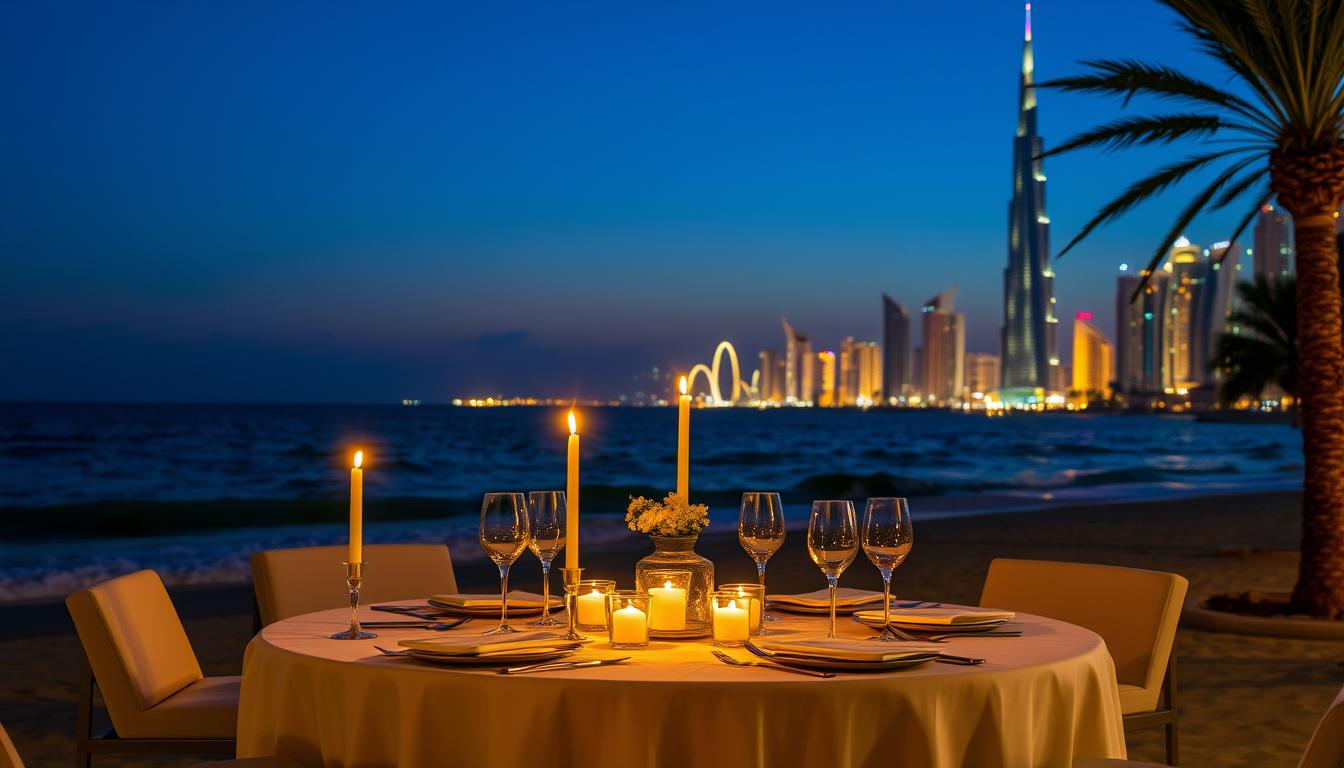 Romantic seaside dinners Dubai