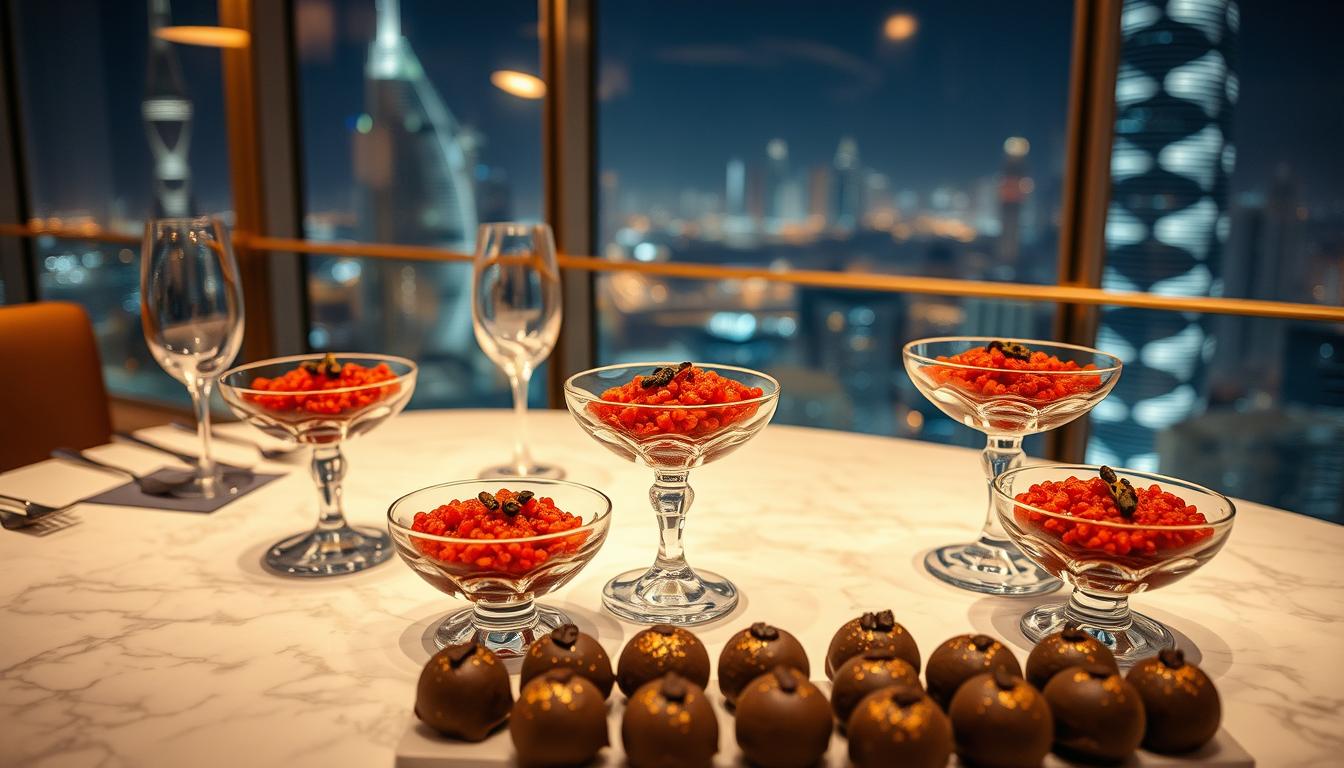 Caviar and truffle menu Dubai