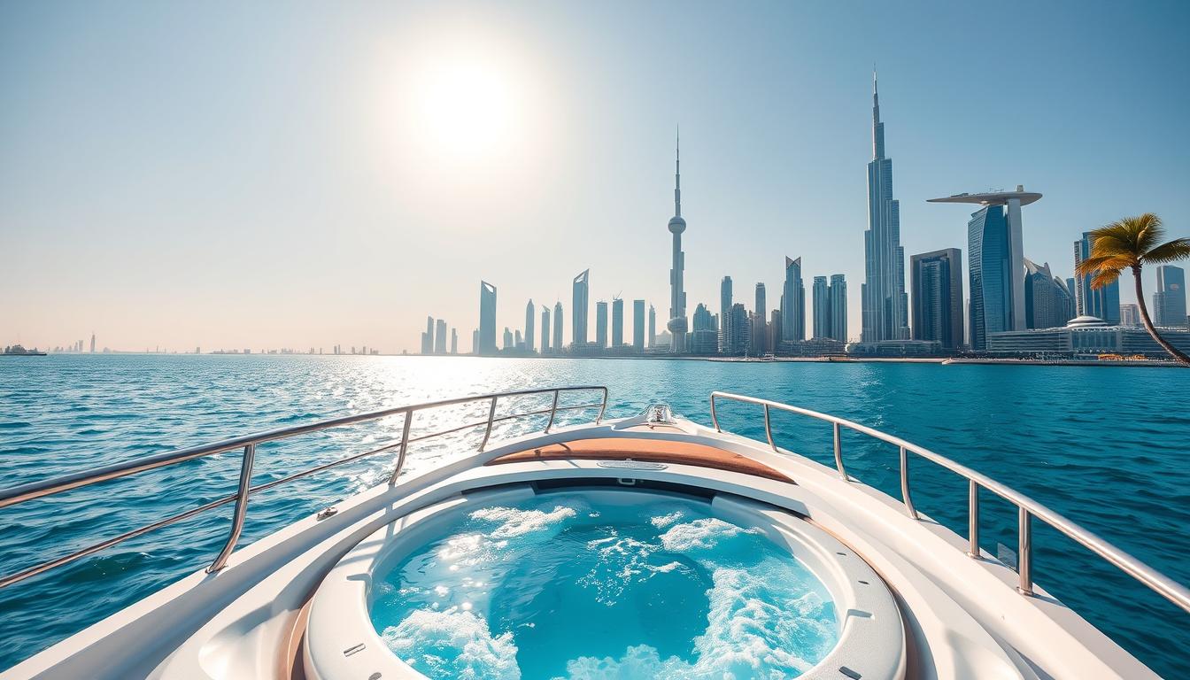 Yacht with jacuzzi Dubai