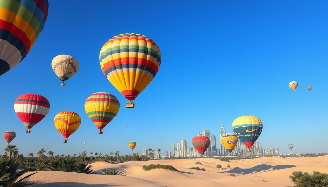 Hot air balloon pickup near Al Nahda Dubai