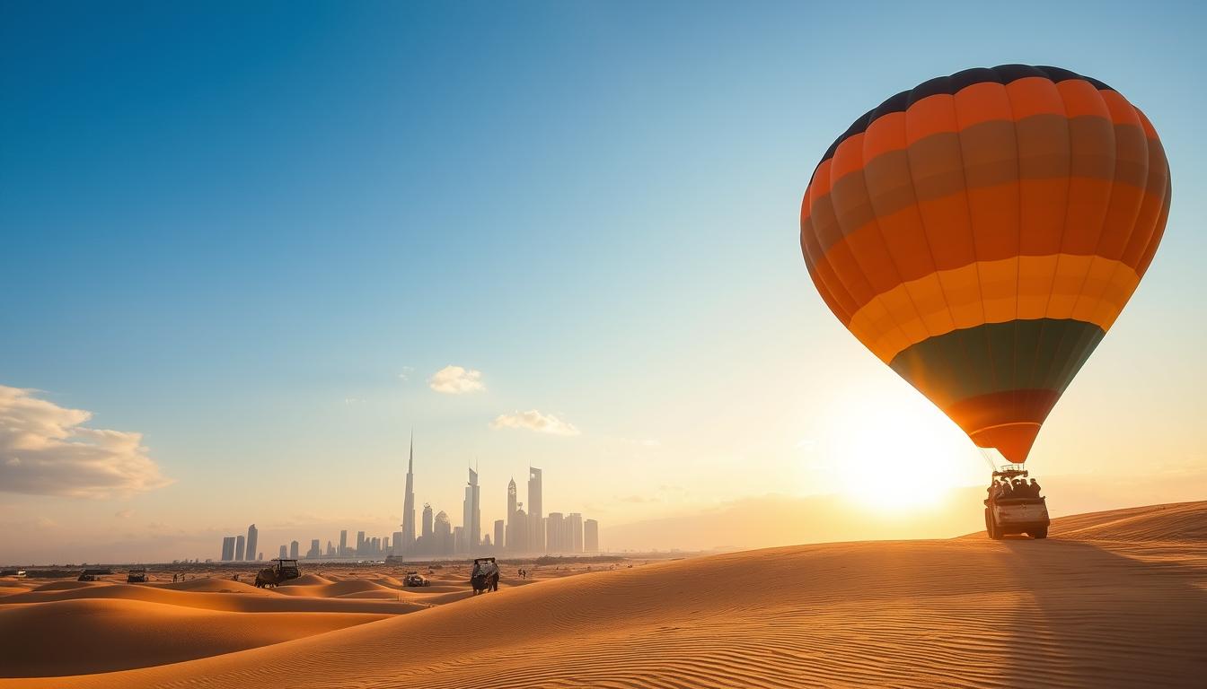 Hot air balloon pickup near Al Safa Dubai