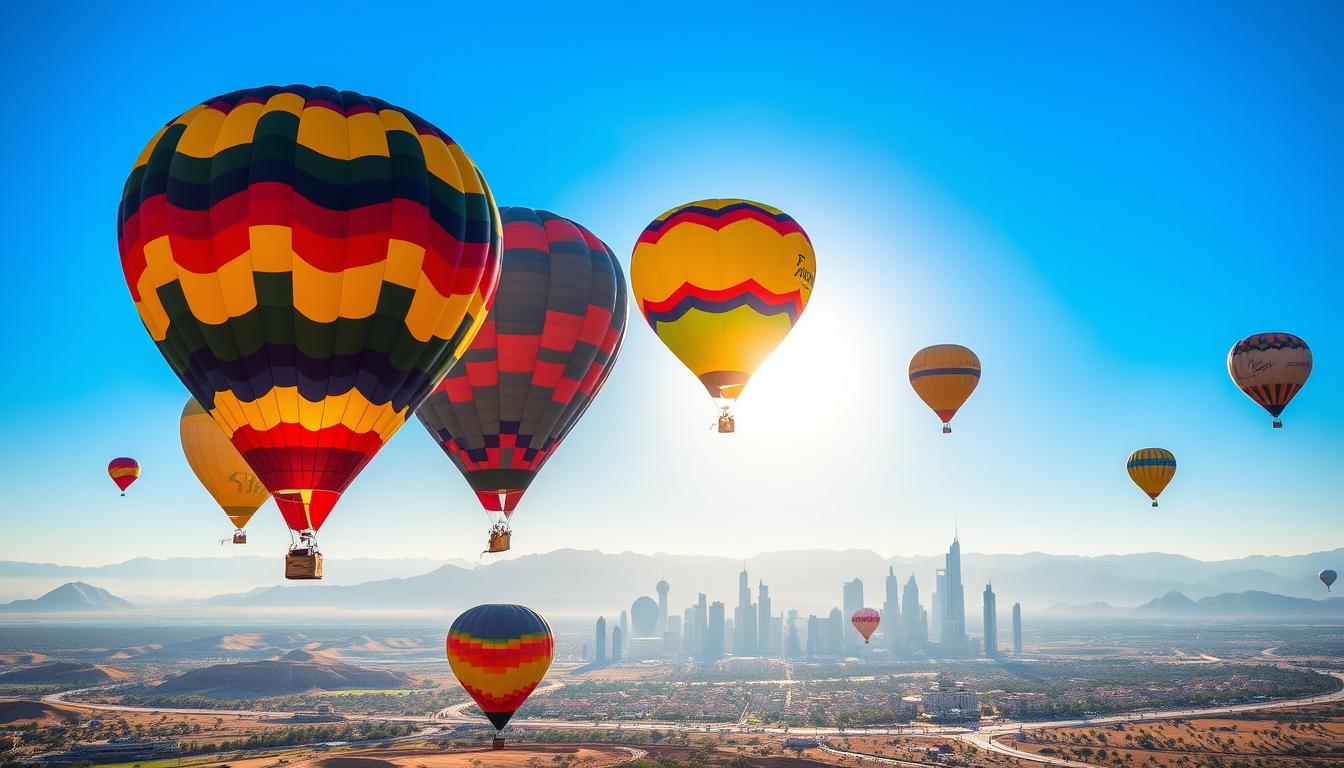 Hot air balloon pickup near Jumeirah Dubai