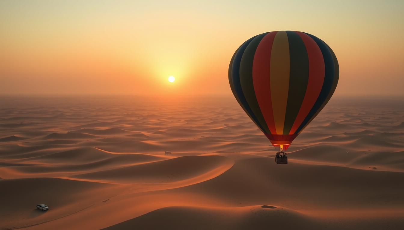 dubai hot air balloon sunrise