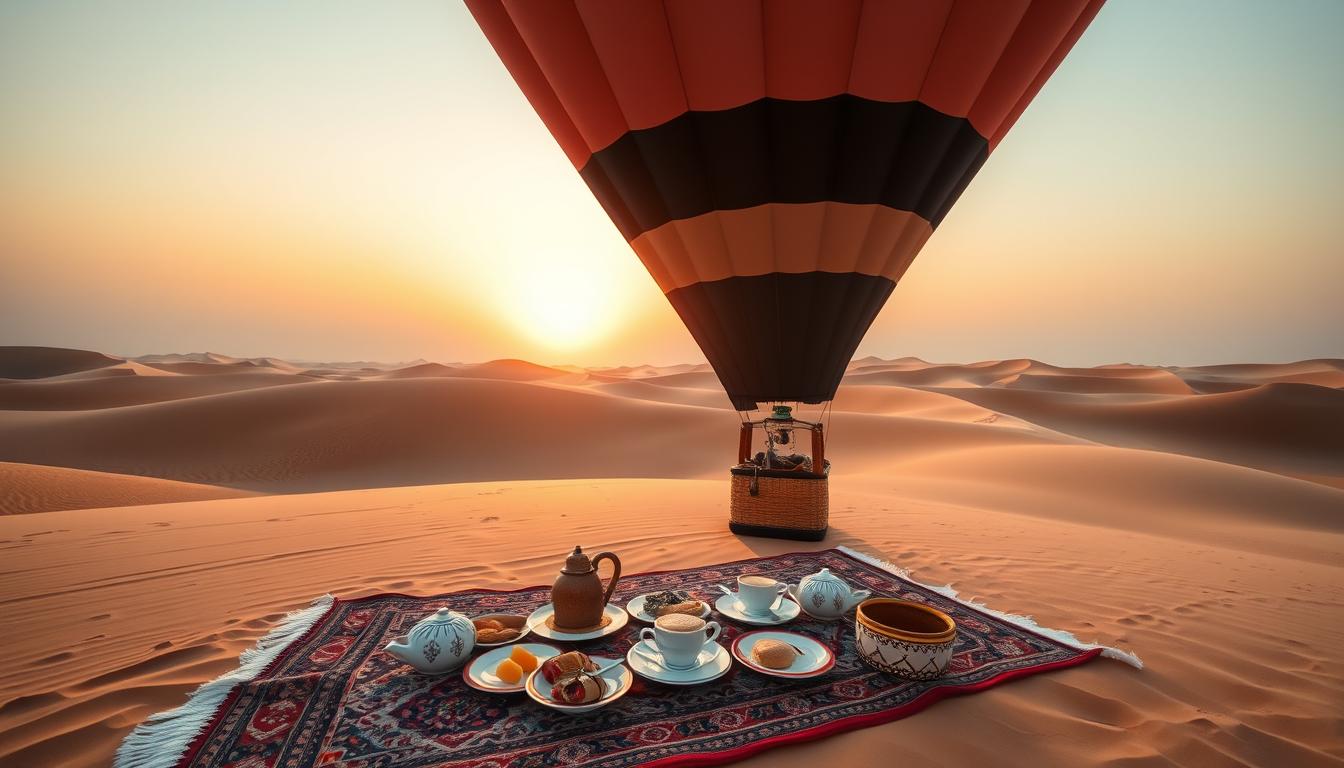 hot air balloon breakfast dubai