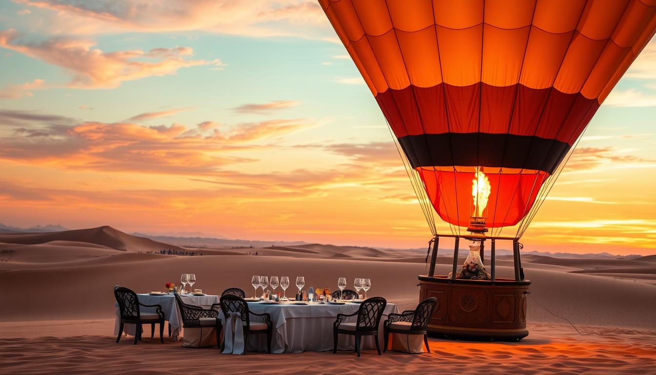 hot air balloon dinner dubai