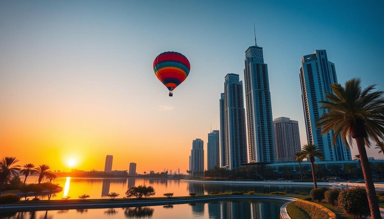 hot air balloon dubai jumeirah lake towers