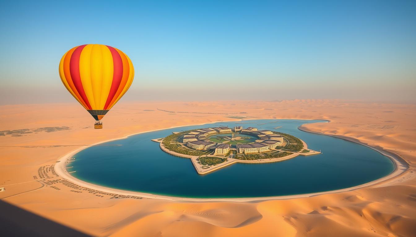 hot air balloon dubai palm