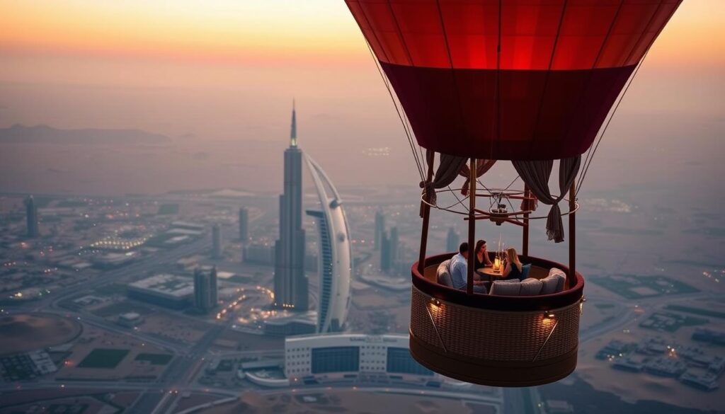luxury balloon proposals Dubai, anniversary celebrations in the sky