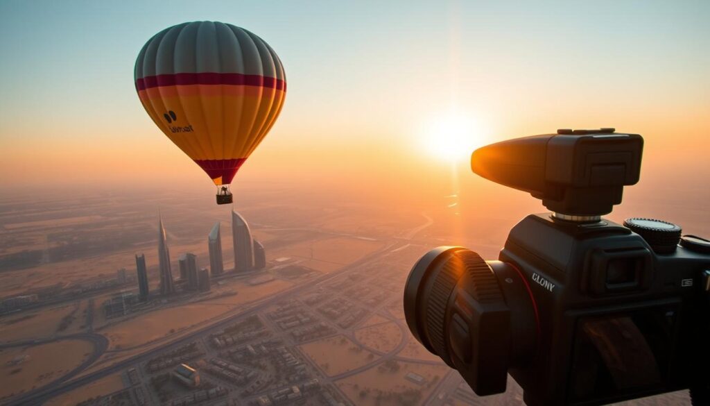 luxury photography tips Dubai, capturing hot air balloon photos