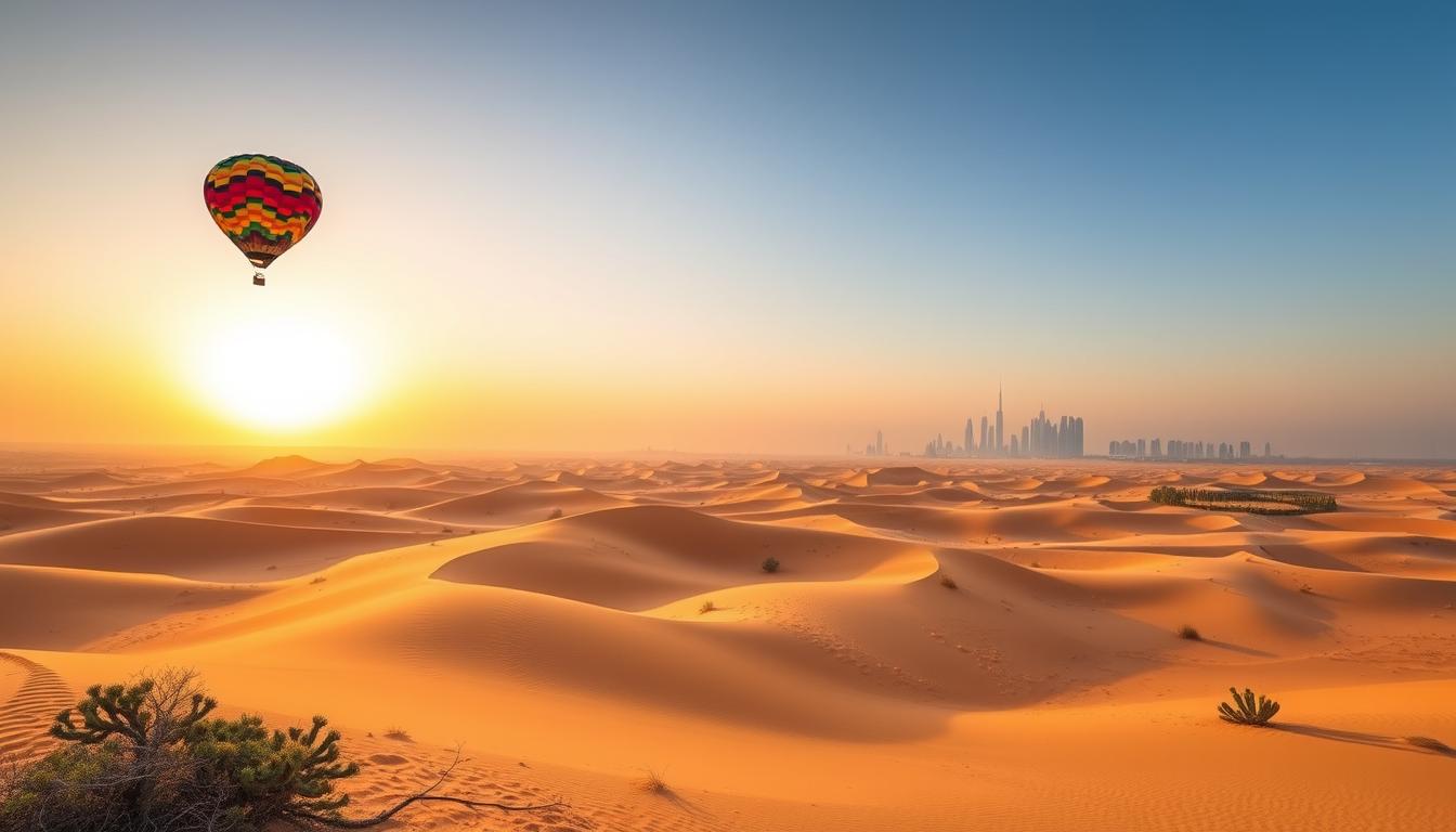 sunrise hot air balloon in dubai